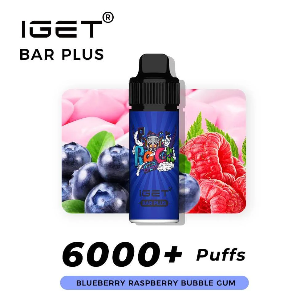 iGET Bar Plus 6000 Puff blueberry raspberry bubblegum